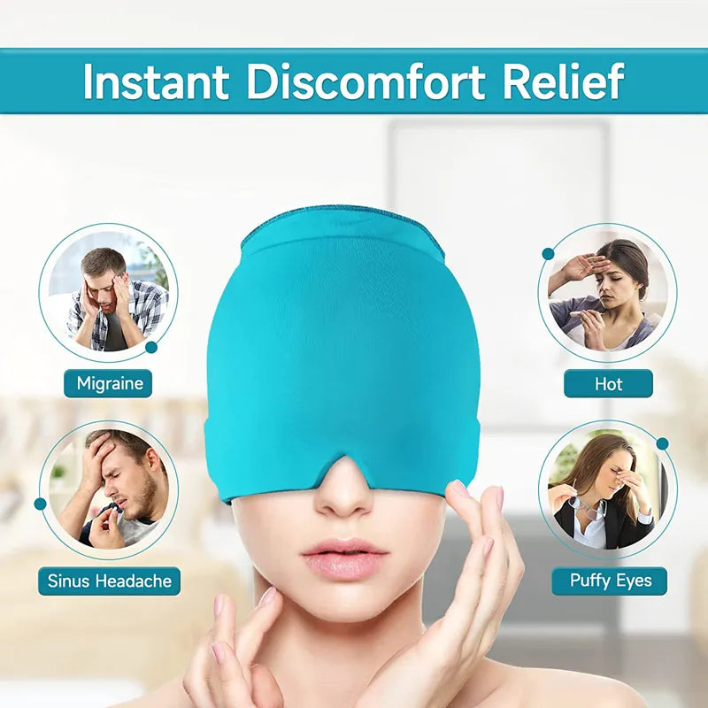 Gel Ice Headache and Migraine Relief Hat